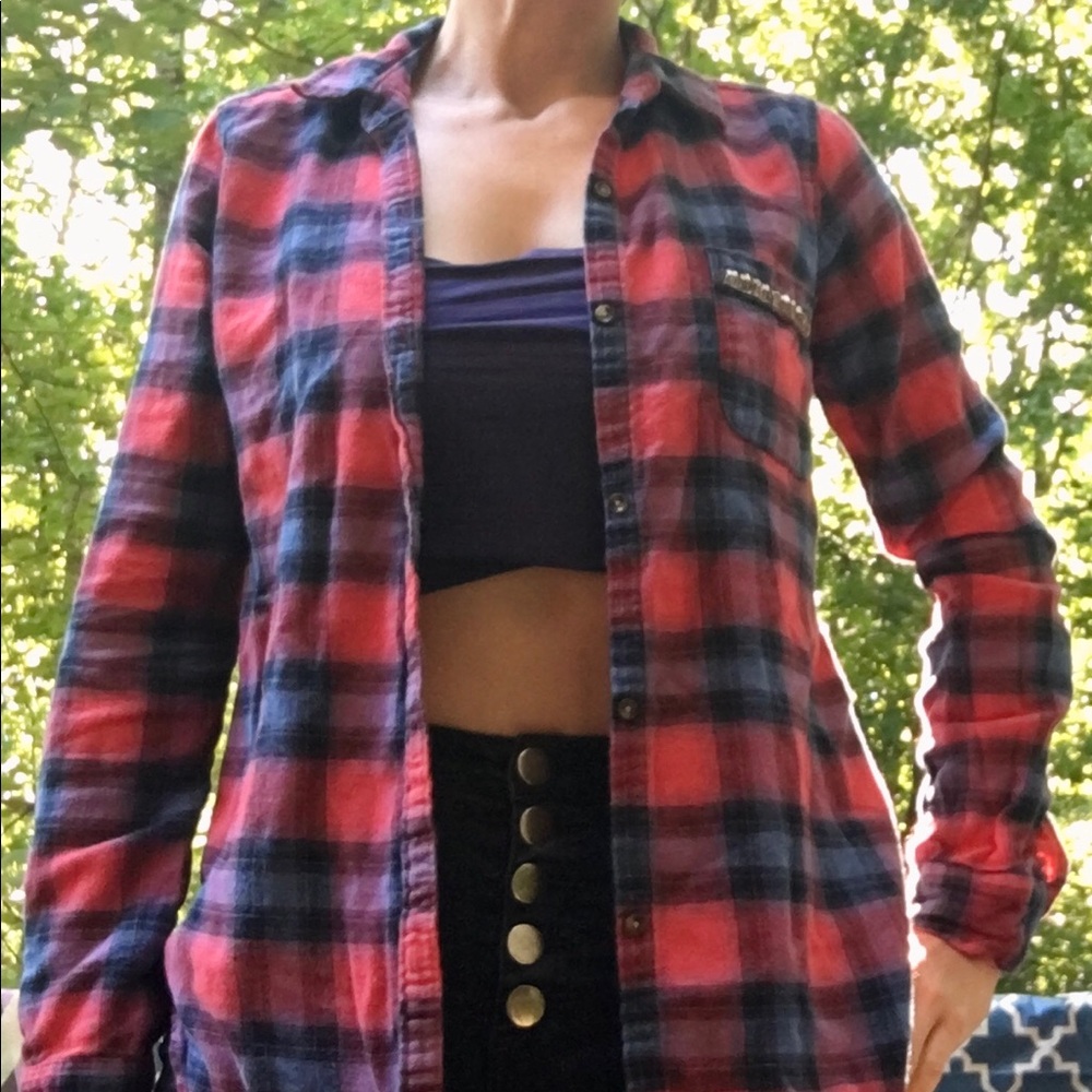 Hollister flannel shirt with pocket detail